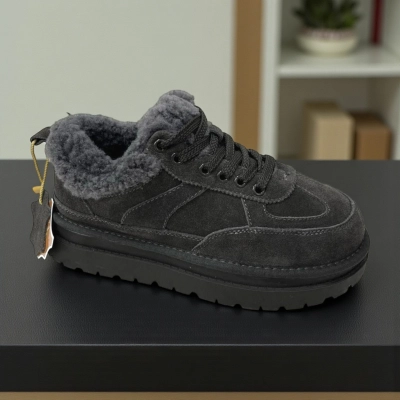 Кроссовки женские зимние натуральная замша графитовые M9201-2 Кроссовки женские зимние натуральная замша графитовые M9201-2