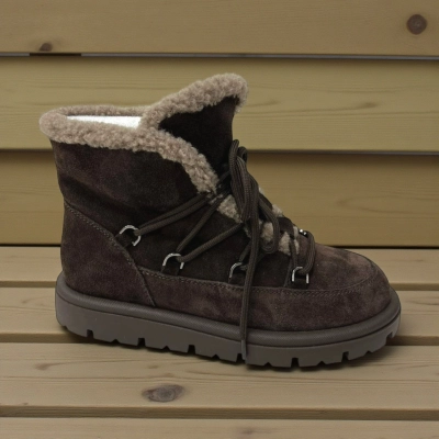 Ботинки женские зимние натуральная замша шоколадные M8035-4 Ботинки женские зимние натуральная замша шоколадные M8035-4