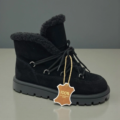 Ботинки женские зимние натуральная замша черные M8035-1 Ботинки женские зимние натуральная замша черные M8035-1