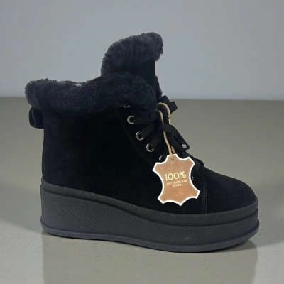 Ботинки женские зимние натуральная замша черные M8031-1 Ботинки женские зимние натуральная замша черные M8031-1