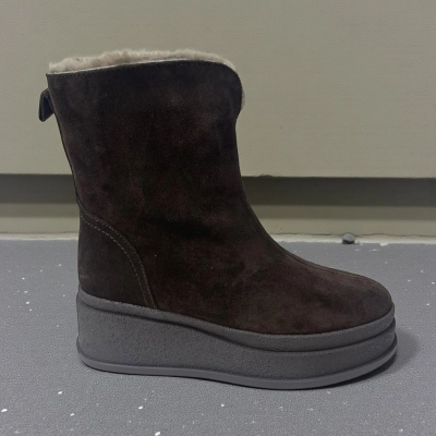 Ботинки женские зимние натуральная замша шоколадные M8029-4 Ботинки женские зимние натуральная замша шоколадные M8029-4