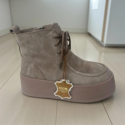 Ботинки женские зимние натуральная замша капучино M8341-2 Ботинки женские зимние натуральная замша капучино M8341-2