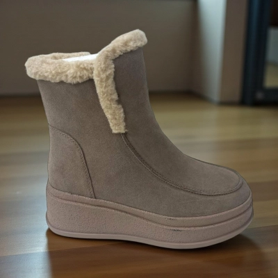 Ботинки женские зимние натуральная замша капучино M8030-2 Ботинки женские зимние натуральная замша капучино M8030-2