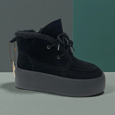 Ботинки женские зимние натуральная замша черные M8342-1 Ботинки женские зимние натуральная замша черные M8342-1