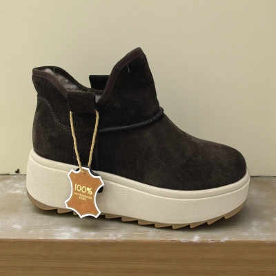Ботинки женские зимние натуральная замша шоколадные M8028-4 Ботинки женские зимние натуральная замша шоколадные M8028-4