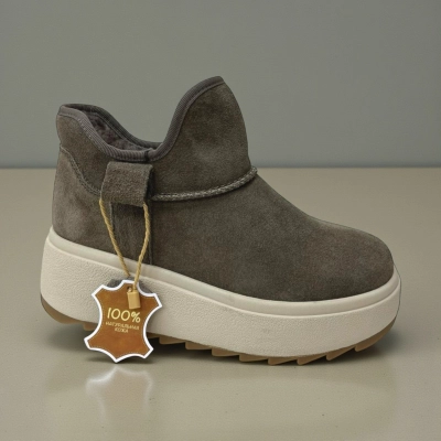 Ботинки женские зимние натуральная замша хаки M8028-3 Ботинки женские зимние натуральная замша хаки M8028-3