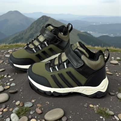 Кроссовки детские на зиму искусственная кожа зеленые A8863-9 Кроссовки детские на зиму искусственная кожа зеленые A8863-9