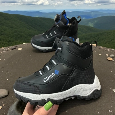 Ботинки детские на зиму искусственная кожа черные B7731-10 Ботинки детские на зиму искусственная кожа черные B7731-10