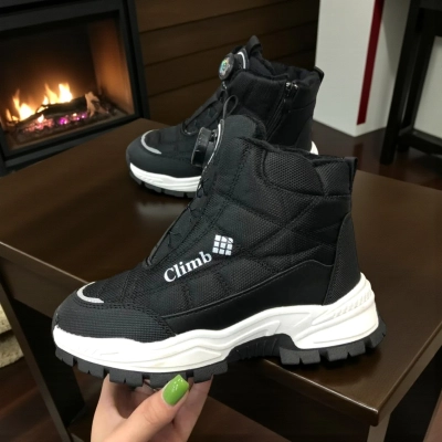 Ботинки детские на зиму искусственная кожа черные A7716-1 Ботинки детские на зиму искусственная кожа черные A7716-1