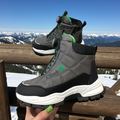 Ботинки детские на зиму искусственная кожа серые A7716-7 Ботинки детские на зиму искусственная кожа серые A7716-7