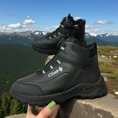 Ботинки детские на зиму искусственная кожа черные A7731-21 Ботинки детские на зиму искусственная кожа черные A7731-21