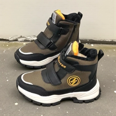 Ботинки детские на зиму искусственная кожа коричневые A7717-9 Ботинки детские на зиму искусственная кожа коричневые A7717-9