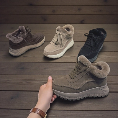 Ботинки женские зимние спорт MOMOTARI натуральная замша T981 Ботинки женские зимние спорт MOMOTARI натуральная замша T981