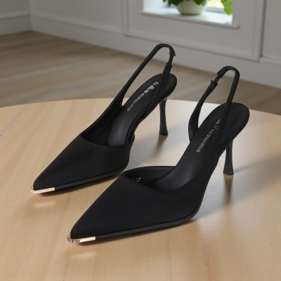 Туфли женские летние GUOQISONG G&S атлас черные JH5-8 Туфли женские летние GUOQISONG G&S атлас черные JH5-8