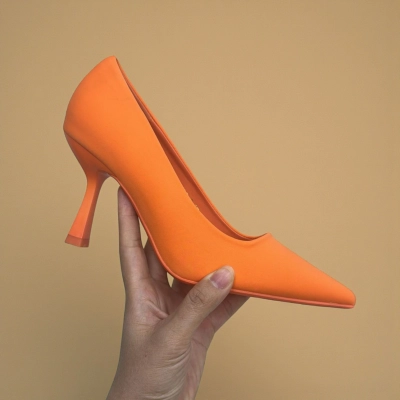 Туфли женские лодочки GUOQISONG G&S атлас оранжевые GXL9 Туфли женские лодочки GUOQISONG G&S атлас оранжевые GXL9