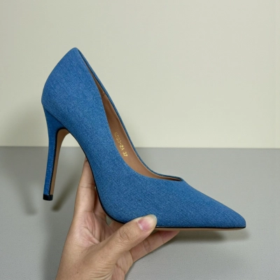 Туфли женские лодочки GUOQISONG G&S джинса синие 11599 Туфли женские лодочки GUOQISONG G&S джинса синие 11599