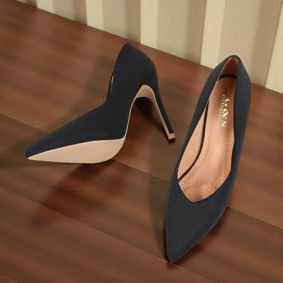 Туфли женские лодочки GUOQISONG G&S атлас черные QS23-6 Туфли женские лодочки GUOQISONG G&S атлас черные QS23-6