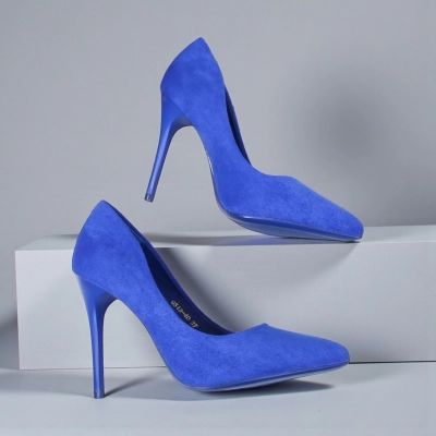 Туфли женские лодочки GUOQISONG G&S искусственная замша синие QS13-40 Туфли женские лодочки GUOQISONG G&S искусственная замша синие QS13-40