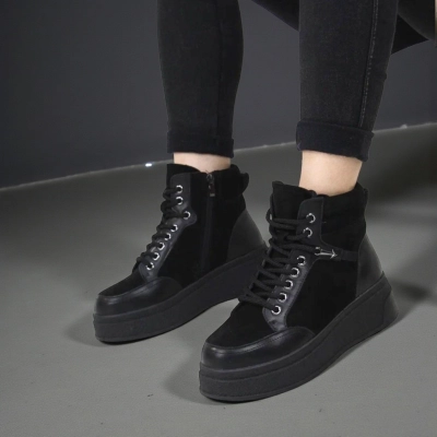 Ботинки женские зимние SAIVVILA натуральная кожа замша черные A1023-1 Ботинки женские зимние SAIVVILA натуральная кожа замша черные A1023-1