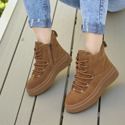 Ботинки женские зимние SAIVVILA натуральная замша коричневые A1028-17 Ботинки женские зимние SAIVVILA натуральная замша коричневые A1028-17