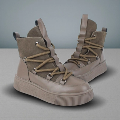 Ботинки женские зимние SAIVVILA натуральная кожа замша капучино A1034-6 Ботинки женские зимние SAIVVILA натуральная кожа замша капучино A1034-6