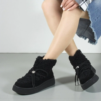 Ботинки женские зимние SAIVVILA натуральная замша черные A1020-1 Ботинки женские зимние SAIVVILA натуральная замша черные A1020-1