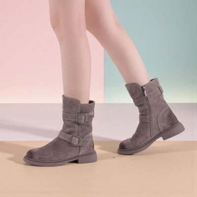 Полусапоги женски зимние натуральная замша капучино W268-3 Полусапоги женски зимние натуральная замша капучино W268-3