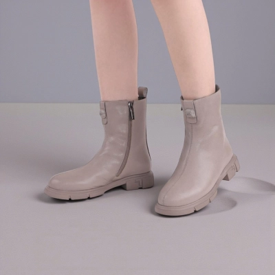 Полусапоги женски зимние натуральная кожа капучино W283-2 Полусапоги женски зимние натуральная кожа капучино W283-2