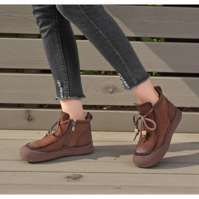 Зимние женские ботинки малыши YM054-7XM артикула коричневого цвета выполнены из натуральной кожи Зимние женские ботинки малыши YM054-7XM артикула коричневого цвета выполнены из натуральной кожи