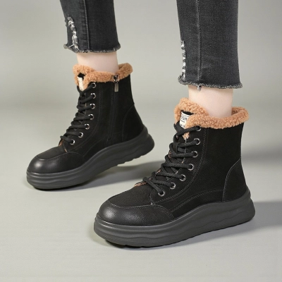 Женские зимние ботинки модели YM198-1 натуральная кожа черные Женские зимние ботинки модели YM198-1 натуральная кожа черные