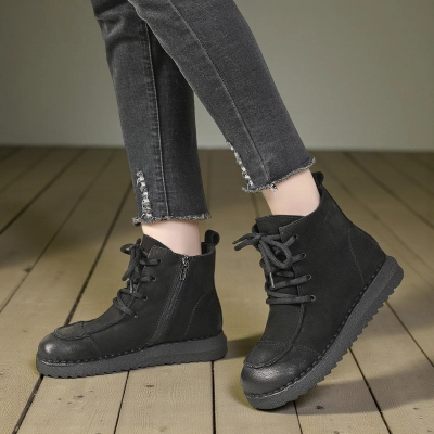 Женские зимние ботинки модели YM123-2 натуральная кожа черные Женские зимние ботинки модели YM123-2 натуральная кожа черные