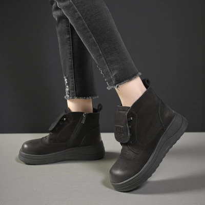 Женские зимние ботинки модели YM103-1 натуральная кожа черные Женские зимние ботинки модели YM103-1 натуральная кожа черные