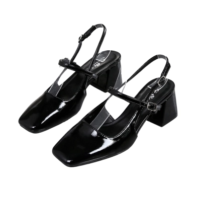 Туфли женские летние GUOQISONG G&S искусственная лак кожа черные 4904 Туфли женские летние GUOQISONG G&S искусственная лак кожа черные 4904