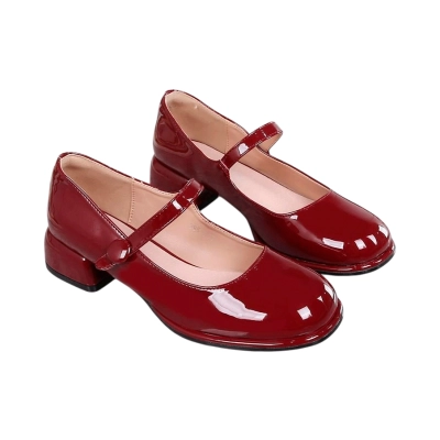 Туфли женские GUOQISONG G&S искусственная лак кожа бордовые 4906 Туфли женские GUOQISONG G&S искусственная лак кожа бордовые 4906