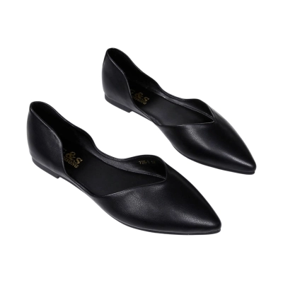 Балетки женские на лето GUOQISONG G&S искусственная кожа черные 752-1 Балетки женские на лето GUOQISONG G&S искусственная кожа черные 752-1