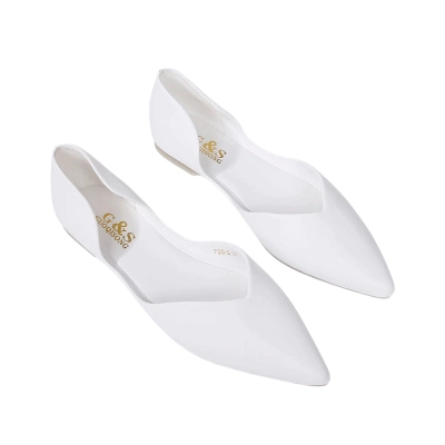 Балетки женские на лето GUOQISONG G&S искусственная кожа белые 752-2 Балетки женские на лето GUOQISONG G&S искусственная кожа белые 752-2