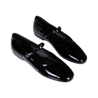 Балетки женские на лето GUOQISONG G&S искусственная лак кожа черные MQ57-1 Балетки женские на лето GUOQISONG G&S искусственная лак кожа черные MQ57-1