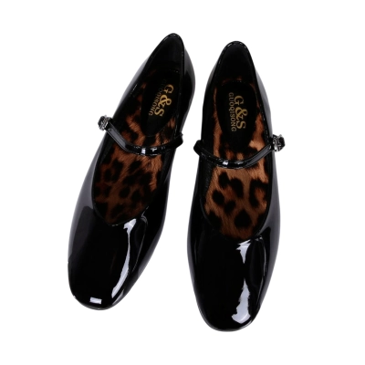 Балетки женские на лето GUOQISONG G&S искусственная лак кожа черные MQ57-11 Балетки женские на лето GUOQISONG G&S искусственная лак кожа черные MQ57-11