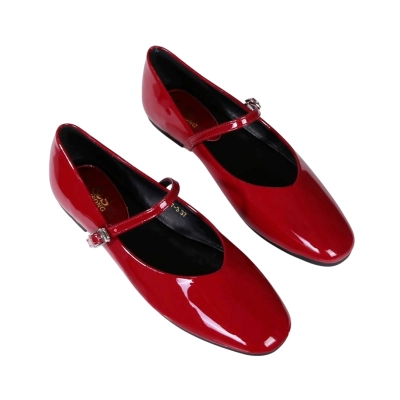 Балетки женские на лето GUOQISONG G&S искусственная лак кожа марсала MQ57-3 Балетки женские на лето GUOQISONG G&S искусственная лак кожа марсала MQ57-3