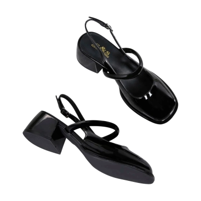 Туфли женские на лето GUOQISONG G&S искусственная лак кожа черные QS03-1 Туфли женские на лето GUOQISONG G&S искусственная лак кожа черные QS03-1