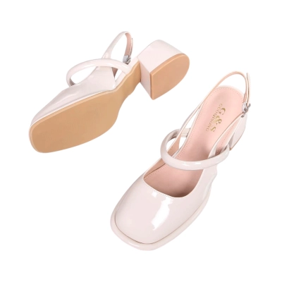 Туфли женские на лето GUOQISONG G&S искусственная лак кожа бежевые QS03-2 Туфли женские на лето GUOQISONG G&S искусственная лак кожа бежевые QS03-2