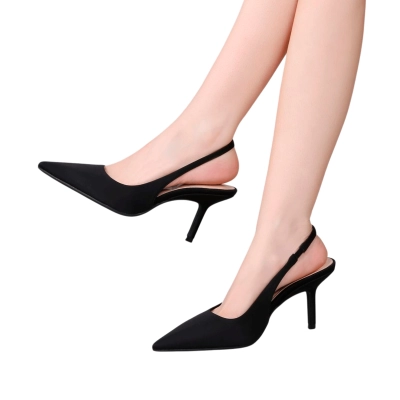 Туфли женские на лето GUOQISONG G&S искусственная замша черные QS92-5 Туфли женские на лето GUOQISONG G&S искусственная замша черные QS92-5