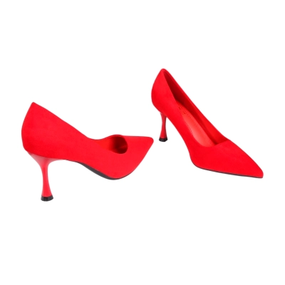 Туфли женские лодочки GUOQISONG G&S искусственная замша красные QS7-7 Туфли женские лодочки GUOQISONG G&S искусственная замша красные QS7-7