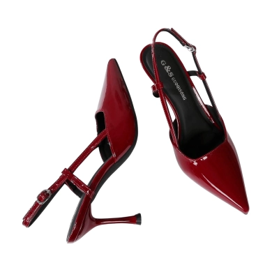 Туфли женские на лето GUOQISONG G&S искусственная лак кожа марсала G20-8 Туфли женские на лето GUOQISONG G&S искусственная лак кожа марсала G20-8