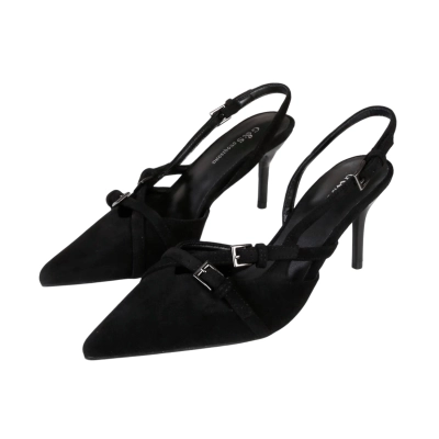 Туфли женские на лето GUOQISONG G&S искусственная замша черные 5009 Туфли женские на лето GUOQISONG G&S искусственная замша черные 5009