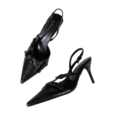 Туфли женские на лето GUOQISONG G&S искусственная кожа черные 5015 Туфли женские на лето GUOQISONG G&S искусственная кожа черные 5015