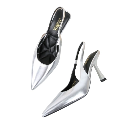 Туфли женские на лето GUOQISONG G&S искусственная кожа серебристые MS36072-13 Туфли женские на лето GUOQISONG G&S искусственная кожа серебристые MS36072-13