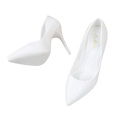 Туфли женские лодочки GUOQISONG G&S искусственная кожа белые QS13-7 Туфли женские лодочки GUOQISONG G&S искусственная кожа белые QS13-7