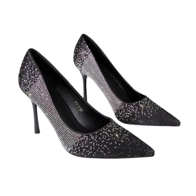 Туфли женские лодочки GUOQISONG G&S искусственная замша черные YYJ7-71-1 Туфли женские лодочки GUOQISONG G&S искусственная замша черные YYJ7-71-1