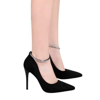 Туфли женские лодочки GUOQISONG G&S искусственная замша черные 5068 Туфли женские лодочки GUOQISONG G&S искусственная замша черные 5068